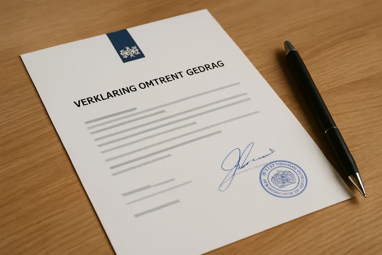 Wat is een verklaring omtrent gedrag?